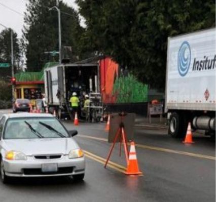 road work and traffic cones