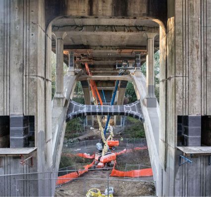 Concrete bridge underneath