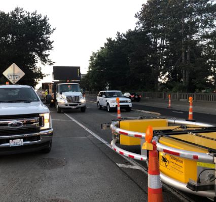 lane closures on a road