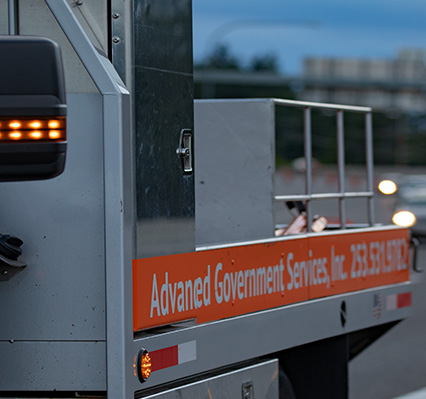 Traffic control work truck