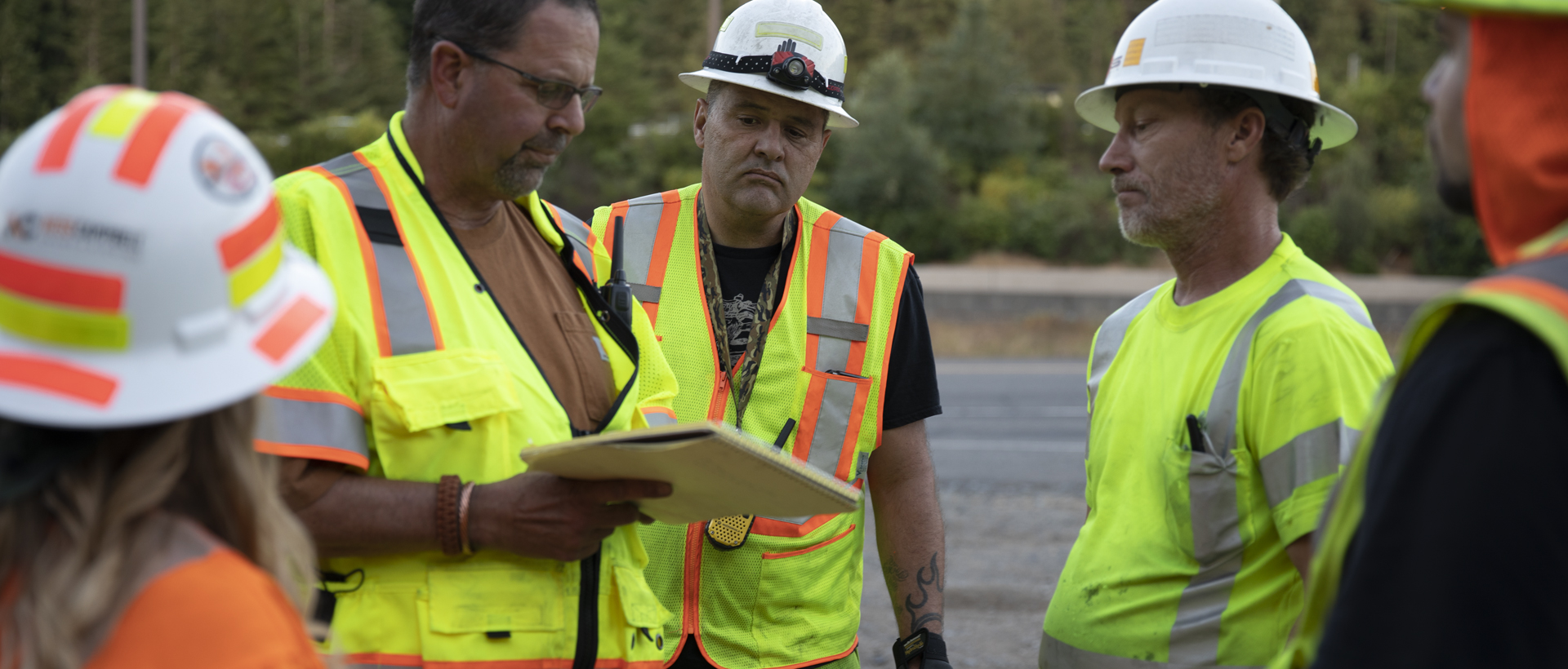 AGS Employees Discussing Traffic Control Plan