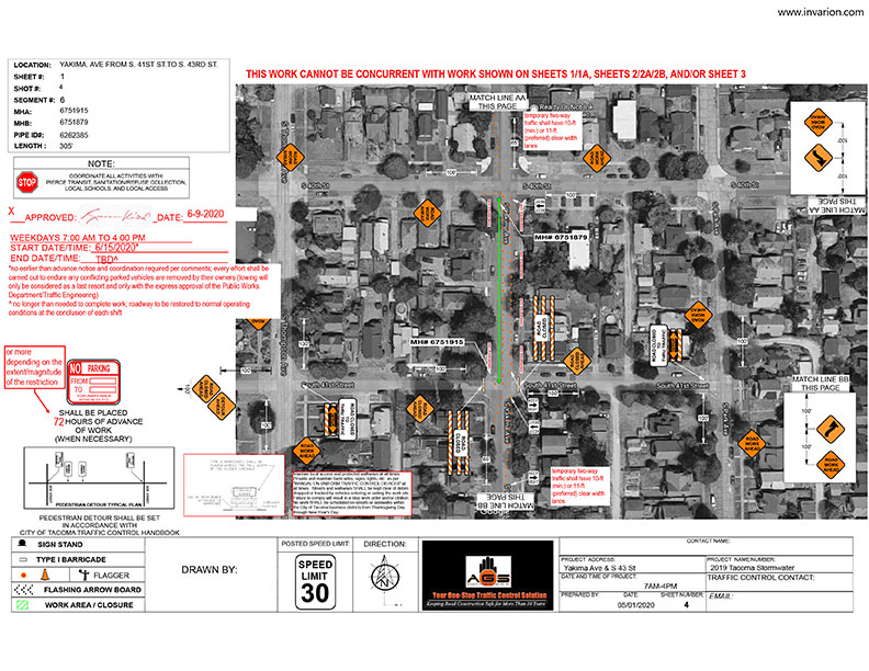 Image of arterial traffic control plans.