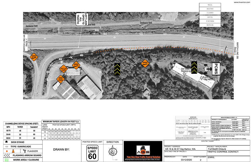 Image of bridge traffic control plans