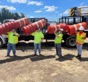 AGS Team working on I-205 Abernathy Bridge